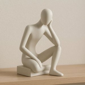 21 Nordic Abstract Thinker Statue Minimalist Resin Character Sculpture Creative Home Decor Accent For Living Room Shelf