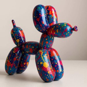 25 Creative Resin Balloon Dog Sculpture Vibrant Pop Art Animal Figurine Modern Minimalist Desktop Decoration For Studio