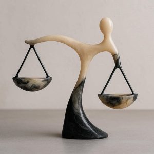 30 Abstract Resin Balancing Scale Sculpture Minimalist Justice Law Figurine Creative Desktop Ornament For Professional Office
